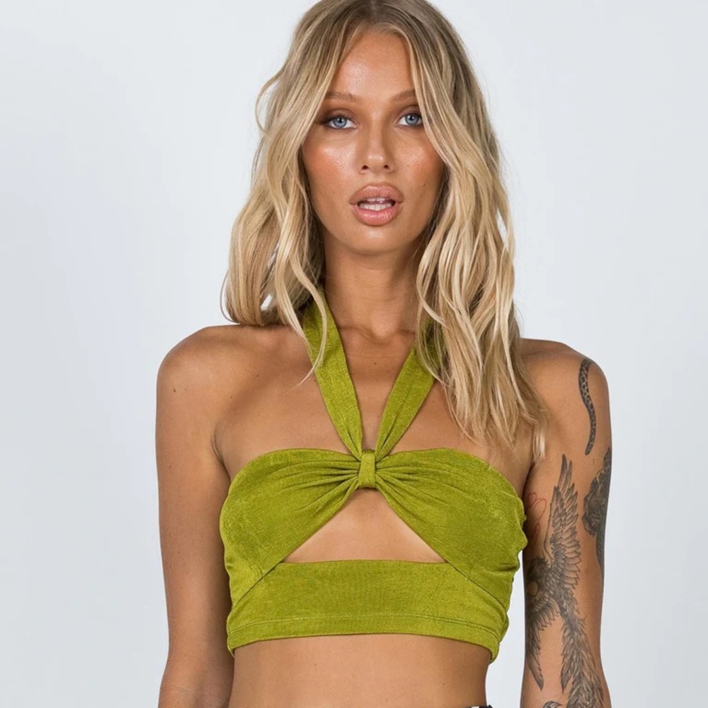 Princess Polly green crop top